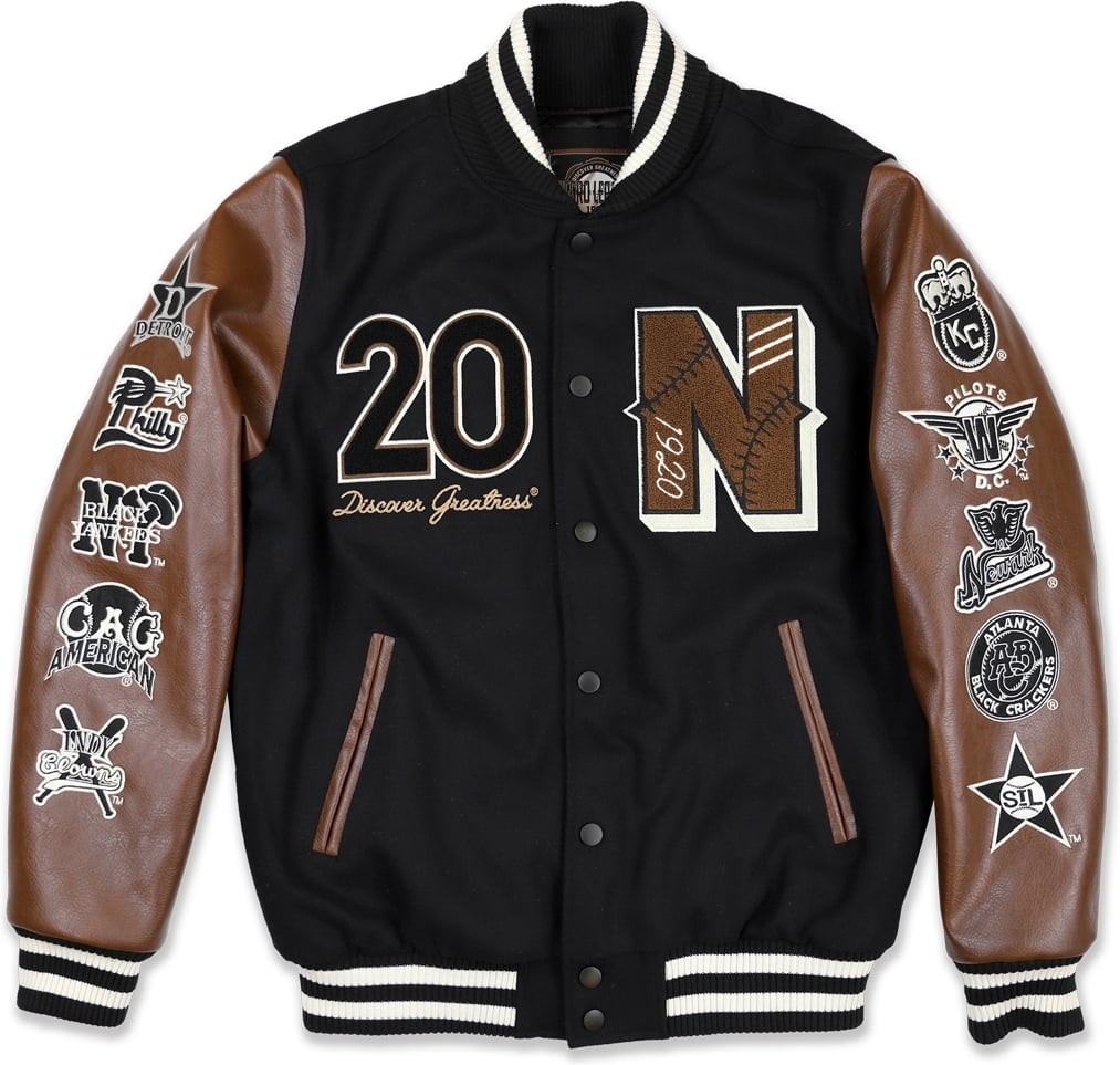 negro league baseball leather jacket