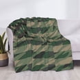 thumbnail image 3 of Balery Jungle Green Camo USA Flag Manta de Franela con Dibujo, Lujo Ultra Suave y Cálido, Antipelusa y Resistente a las Arrugas para Cama, Sofá, Camping -80"x60", 3 of 6