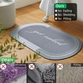 thumbnail image 3 of Funny Get Naked Bath Mat 20"x32" Super Water Absorbent Quick Dry Rubber Backed Washable Fun Bathroom Rugs Non Slip Bath Rugs Mats for Shower Oval Blue Bathroom Rug, 3 of 6