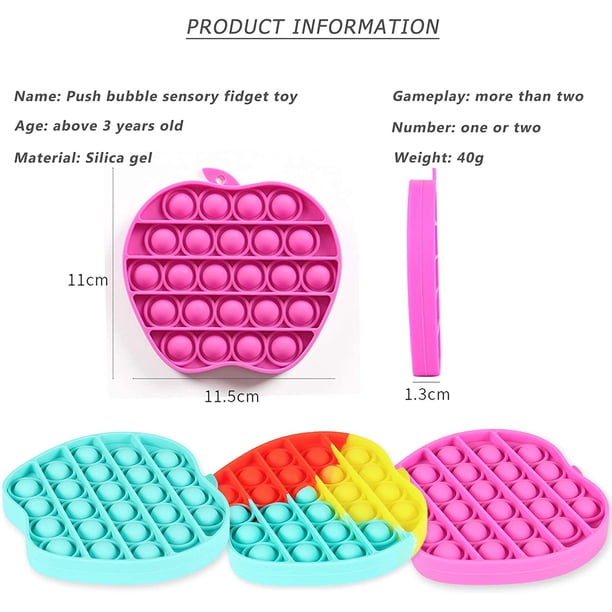2 Packs Jouets Sensoriels Push Pop Bubble - Chenille & Coccinelle Anti-Stress Silicone, Soulagement Anxiété Pour Enfants & Adultes