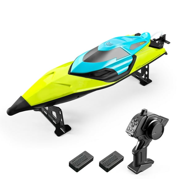 Homgeek RC Boat Remote Control Boats 70km/h High Speed 2.4GHz RC Boat Toy Gift for Kids Adults Boys Proportional Throttle Capsize Reset Low Battery Alarm 2 Battery