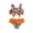 Orange, variant on Toddler Girls 2-Piece Bikini Set: Leopard Print, Back Bow & Ruffled Bottom – Soft Summer Beach Bathing Swimwear,2-3 Years