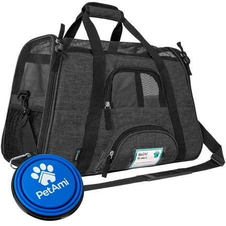 UPC: 0819594024459 | PetAmi Premium Airline Approved Soft Sided Pet Carrier  Charcoal