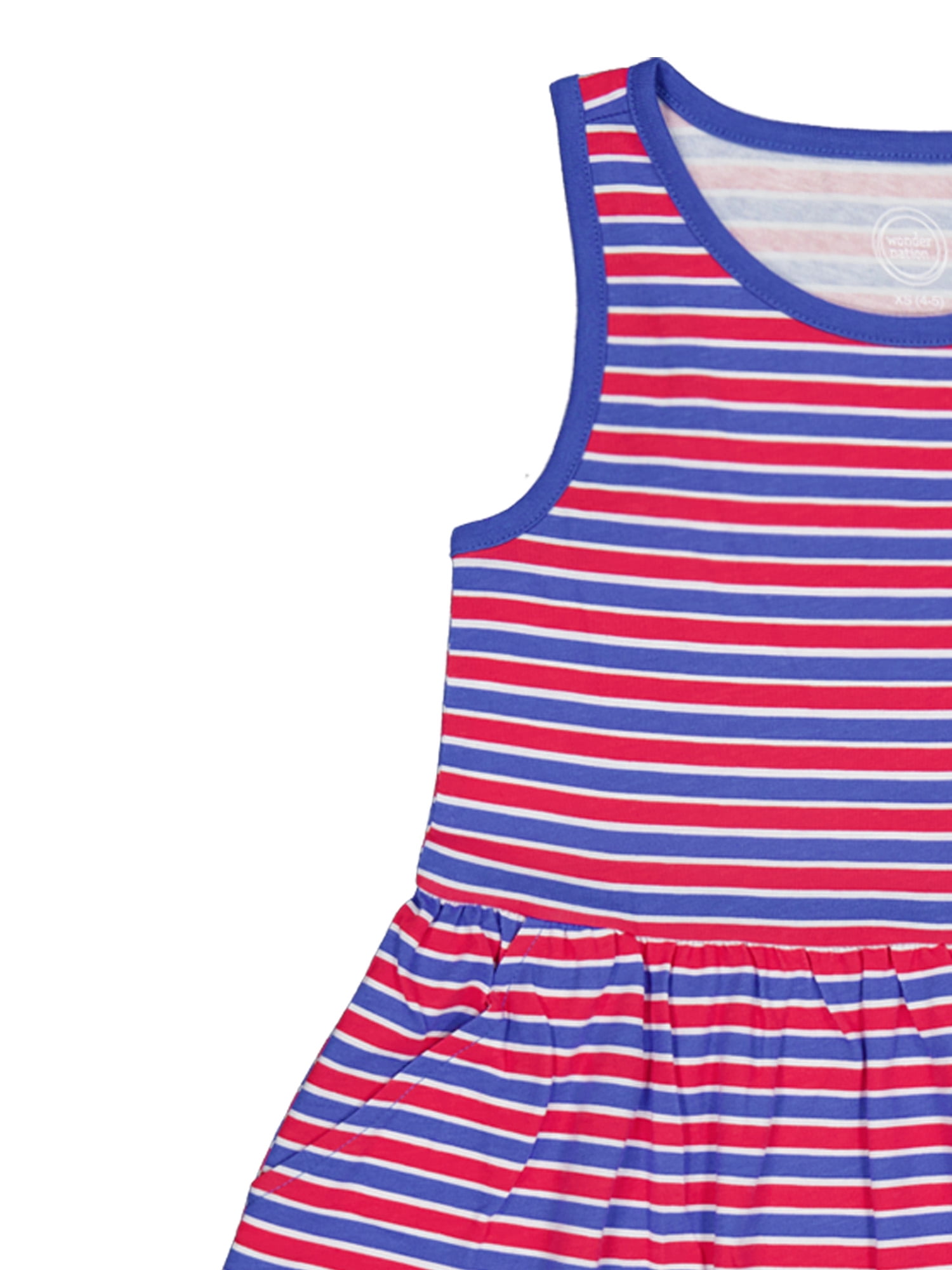 Wonder Nation Girls Tank Play Dress 2pk, Sizes 4-18 & Plus