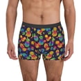 thumbnail image 4 of Wukai Colorful Pineapples1 Print Men’s Underwear Breathable Boxer Briefs,&nbsp;Moisture Wicking & Breathable-Medium, 4 of 7