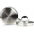 thumbnail image 5 of AVACRAFT Tri-Ply Stainless Steel Saucepan with Glass Strainer Lid, Two Side Spouts, Multipurpose Sauce Pan with Lid, Sauce Pot, Cooking Pot (Tri-Ply Full Body, 3.5 Quart), 5 of 9