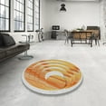 thumbnail image 4 of Ahgly Company Machine Washable Indoor Square Transitional Vanilla Gold Area Rugs, 5' Square, 4 of 7