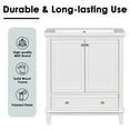 thumbnail image 4 of 30-Inch Bathroom Vanity Base with Solid Wood Frame & MDF Cabinets, Adjustable Shelves & Storage Solutions, Universal Sink Fit, White Finish, Quick-Setup Design, 4 of 9