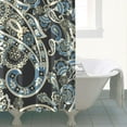 thumbnail image 4 of Colorful Bohemian Shower Curtain - Exotic Paisley Floral Pattern, Vintage Chic Bathroom Decor, 72x72 Inches, 4 of 5