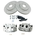 thumbnail image 2 of TRQ Front Performance Brake Pad & Rotor Kit Brake Caliper Brake Pads Brake Rotors Set Ceramic Vented Premium G-Coated Fits Select 2010-2012 Ford Taurus, 2 of 8