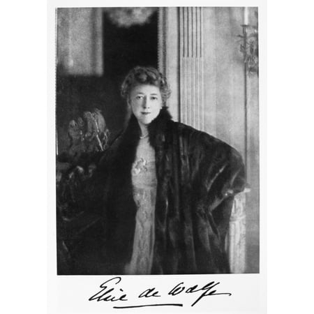 36' Decorator Wall Hood - Ella Anderson De Wolfe N(1865-1950) American Decorator Photographed C1900 Rolled Canvas Art - (24 x 36)