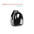 thumbnail image 1 of Mochila Backpack Domo Gato Perro Chico Bolsa Transportadora negro 31 cm x 29 cm x 24 cm Poli Pets PP-MTPGBK, 1 of 7