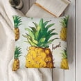 thumbnail image 3 of YINGXI Summer Illustration White Fruits Green Fruit Pillow Covers Pillowcases Home Decor Bed Couch Sofa Office Living Room Cushion 12x12in, 3 of 5
