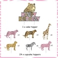 thumbnail image 5 of Jungle Animals Cheetah Birthday Decoration Cake Topper, by Jollyboom (24 Count), 5 of 5