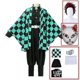 thumbnail image 1 of Disfraz de Demon Slayer para cosplay de Kamado Tanjirou, kimono, conjunto de uniforme de anime de Halloween para adultos y niños, conjunto de 7 piezas 130, 1 of 5