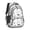 Cat Line Art, variant on Black Cat Black Pattern Backpack for School, Cute School Bag with Adjustable Shoulder Straps and Padded Back, 16.9"x12.6"x5.9"