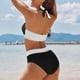 thumbnail image 3 of Traje de Baño de Mujer con Faldas Set Dividido de Traje de Baño de Playa Impreso Retro, 95% Poliéster 5% Spandex Set de Falda Ligera para Vacaciones, Piscina Y Verano, 3 of 3