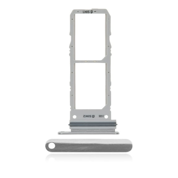 Replacement Dual Sim Card Tray Compatible For Samsung Galaxy Note 10 (Aura Glow / Silver)