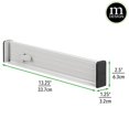 thumbnail image 4 of mDesign Expandable Adjustable Drawer Divider with Foam Ends, 4 Pack - Light Gray, 4 of 9