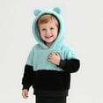 thumbnail image 2 of LIUJUNSHOP Girls Boys Fleece Hooded Jacket Unisex Toddler Sweatshirt Bear Ear Zip Up Sweater Outwear Hoodie Sky Blue 6-7 Years, 2 of 7