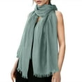 thumbnail image 2 of YOUSNH Womens Solid Color Cotton and Linen Scarf for All Season Beach Strip Scarf Winter Scarf for Women AG One Size, 2 of 6