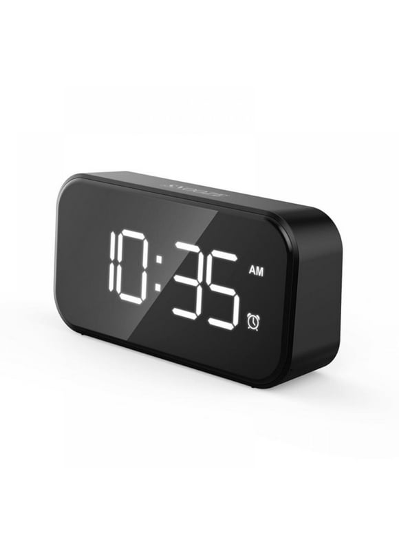 Mini LCD Display Digital Clock Night Light Travel Bedside Alarm Clocks with Snooze Time Backlight Electronic Home Office Table Clock