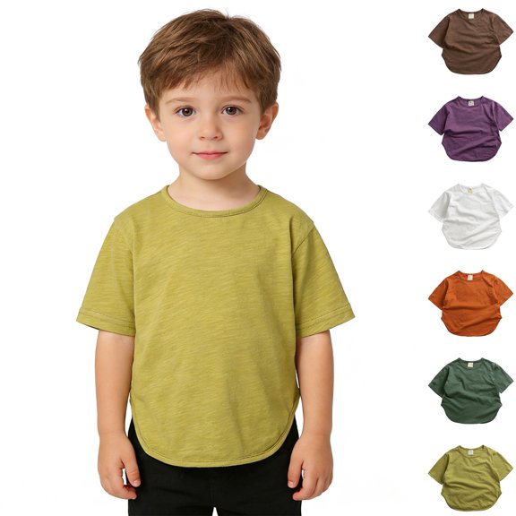 Bigetiay Toddler Boys Girls Short Classic Loose Soft Sleeve Solid T Shirt Tee Tops Clothes 3 Years