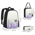 thumbnail image 2 of Pofeuu Lavender and Butterfly Print Backpack Travel Backpacks With Lunch Bag Pencil Bag Set 3 pcs Set Cartoon Backpack, 2 of 7