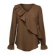 thumbnail image 3 of Camisetas de Cuello en V de Manga Larga para las Mujeres Blusa de Ruffle Casual Camiseta de Trabajo Tops, Tops de Manga Larga de Moda para las Mujeres 2025 Pullover Suelto, 3 of 6