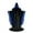 Black-blue, variant on Purple Wizard Robe with Hood and Sleeves, Halloween Party Costume for Adults, Velvet Lined in PURPLE Satin Cosplay, 64" Cloak