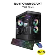 iBUYPOWER Y40 Gaming PC Desktop, AMD Ryzen 7 9800X3D, AMD Radeon RX 9070XT 16GB, 32GB DDR5 RAM, 1TB NVMe SSD, Y40BA7R97XT03