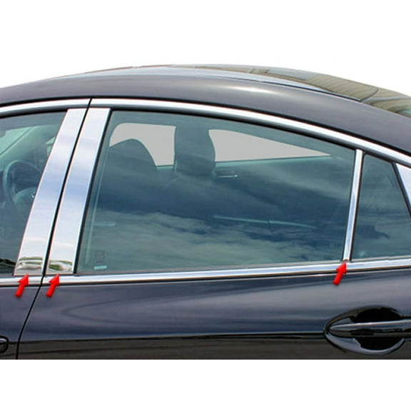 Stainless Steel Pillar Trim 6Pc Fits 2009-2012 Mazda Mazda6 PP29761 QAA