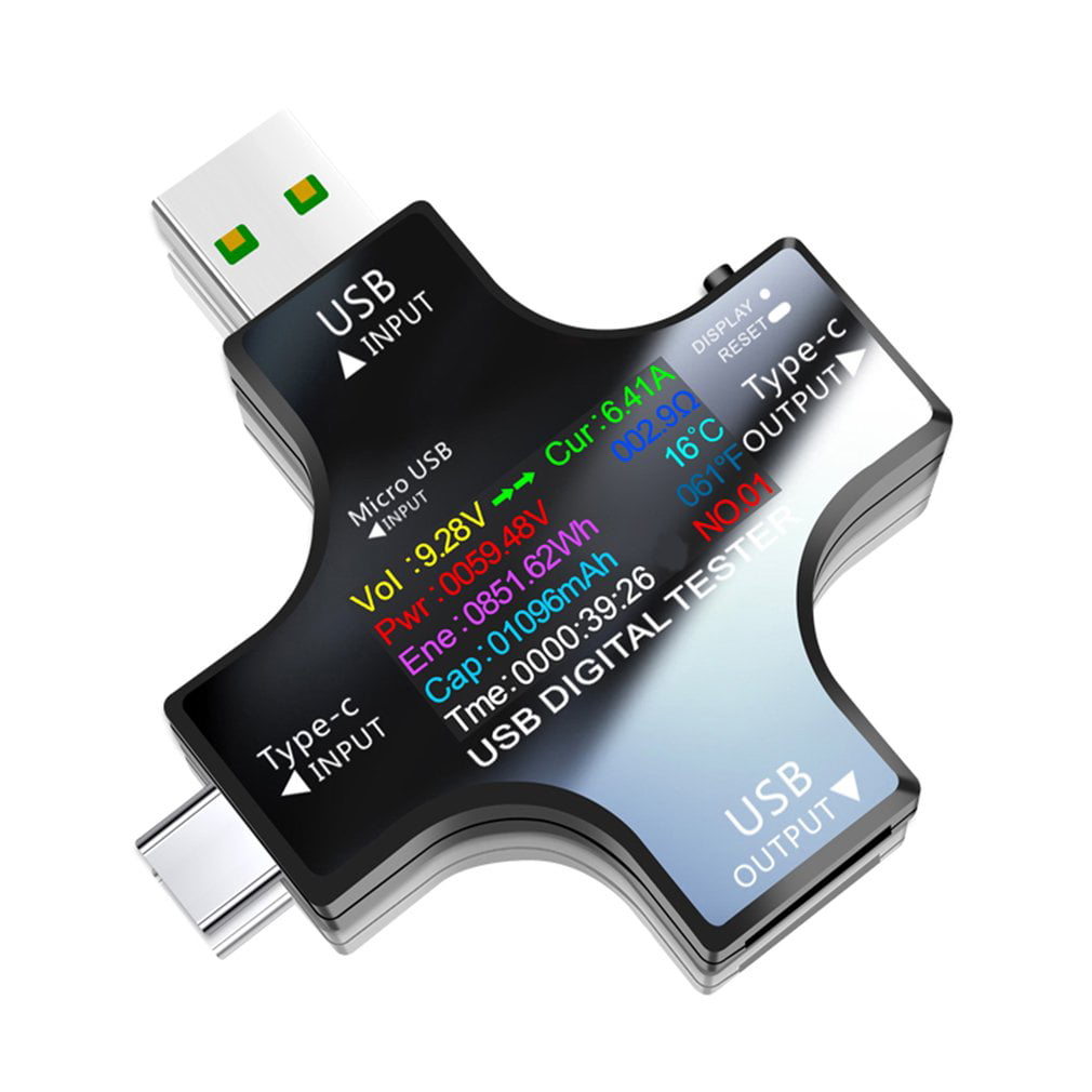 Digital Display USB Multimeter AC DC Volt Amp Ohm Cap Tester Meter Detectors 