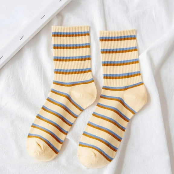 1 set 3 Pairs Cotton Knitting Socks Crew Socks Winter Warm Thermal Socks Stripe 270x115x6mm