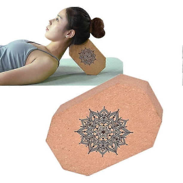 Cork Block Yoga Block Pilates Blocks Head Block Yoga Block Set Foam Block with Density Support Deepen for Yoga Yoga Set Style4 1pc