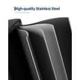 thumbnail image 3 of 2 x 8 Gallon Stainless Steel Double Trash Can with Lid for Kitchen, Large Dual Trash and Recycle Bin Combo, Step-on Kitchen Metal Garbage Cans, PP Inner Buckets, Liner Rim, Matte Black, 3 of 6