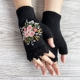thumbnail image 5 of Women's Handmade Knitted Retro Crochet Gloves for Casual Autumn and Winter Wear Size:One Size, 5 of 6