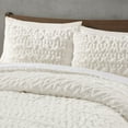 thumbnail image 3 of Madison Park Blair 3-peice Ruched Faux Fur Down Alternative Comforter Set, King/Cal King - Ivory, 3 of 9