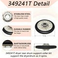 thumbnail image 3 of 4392065 Dryer Repair Kit with 341241 Dryer Belt, 349241t, 691366 - Dryer Parts for Whirl-pool Ken-more May-tag Ama-na, Fit for Model wed4815ew1 ned4655ew1, Replaces AP3131942 AP6010582 WP691366, 3 of 7