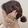 thumbnail image 1 of Cuerda para el pelo retráctil antideslizante, elástica y ajustada, con cristales artificiales para mujer, accesorio para el pelo, herramienta elegante para el cuidado del cabello., 1 of 8
