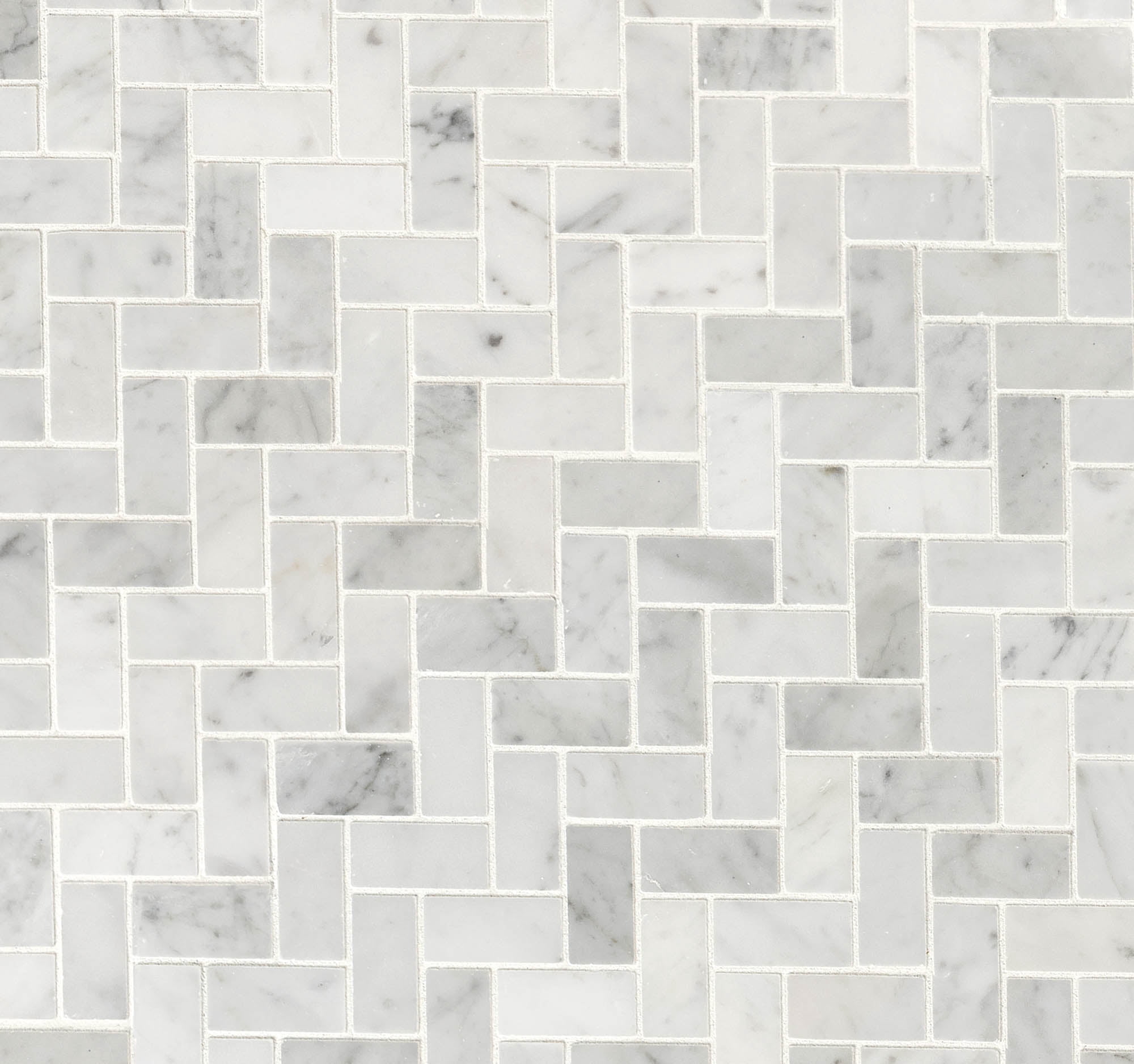 MSI Carrara White 1 X 2 Herringbone Honed Marble Mosaic Tile