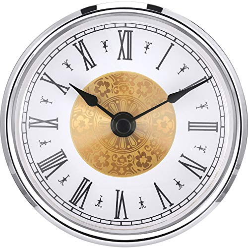 Hicarer 31/8 Inch (80 mm) Clock Insert with Roman Numeral, Quartz