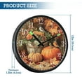 thumbnail image 3 of Voice Activated Clock with Glow Light 12 Inch Large Silent Wall Clock Battery Operated for Home Decor Beautiful Fall Scene, 3 of 8