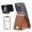 Brown, variant on 3-in-1 Magnetic Wallet Stand Compatible with MagSafe and Apple Find My Network, Smart Phone Card Holder with Adjustable Kickstand, Black