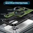 thumbnail image 3 of Dteck Case for iPhone 12 Pro Max,Shockproof Silicone Case Hybrid PC Ring Holder 360°Rotatable Kickstand Back Cover for iPhone 12 Pro Max,Green, 3 of 8