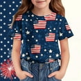 thumbnail image 7 of MKOSPLRT Red White Blue Kids's Shirts 3-12 Years Short Sleeve USA Flag T Shirts Lightweight Summer Shirts Funny Beach Holiday Tees, 7 of 7