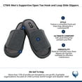 thumbnail image 5 of CTM  Supportive Open Toe Hook and Loop Slide Slippers (Men), 5 of 5