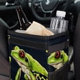 thumbnail image 6 of Frog Car Trash Can Mini Trash Can, Foldable with Lid, Leak-Proof, Hanging Storage Bag, 6 of 6