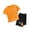 1-Orange7, variant on Oiyii Big Boys Outfits Short Sleeve Round Neck T Shirt Shorts Set Summer Sport Clothes Sets