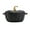 Black, variant on Smith & Clark 4 Quart Pumpkin Enameled Cast Iron Dutch Oven Casserole Pot with Lid, Cream White